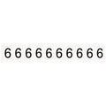 NumberLabel,Vinyl,1-1/2inH,1inW,PK10