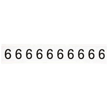 NumberLabel,Vinyl,1-1/2inH,1inW,PK10