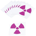 NFPA Placard, Radiation Trefoil Picto, vinyl, 4 in W, 4 in H, 10 PK