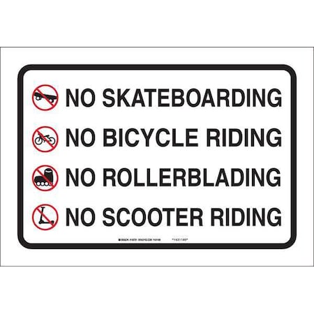 Notice Sign, 14 in Height, 20 in Width, Aluminum, Horizontal Rectangle, English