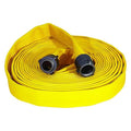 Fire Hose, 4-Layer, 50 ft. Length, 2 in Hose Inside Dia., Rubber Hose Tube, MNH Fitting A, Yellow