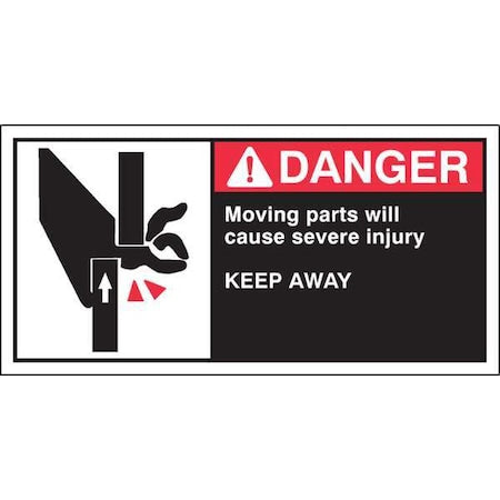 Warning Label,2-1/2inHx5inW,HP Poly.,PK5, 96170