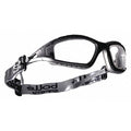 Tracker, Safety Glasses, Anti-Fog, Anti-Static & Anti-Scratch, Clear Lens, Black/Gray Frame