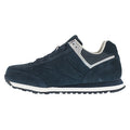 Men's Athletic Shoe, Steel Toe, Suede Upper, Rubber Outsole, Lace Up, Navy Blue, 9 W