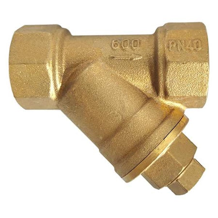 Y Strainer, 3/4" Pipe, FNPT x FNPT, Forged Brass, 600 psi