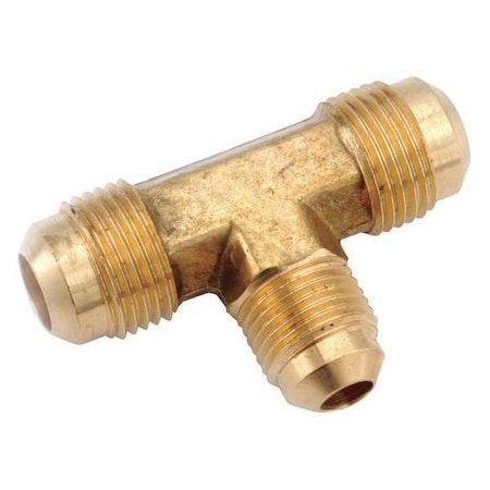 Tee,Brass,Flared3/8",Flared3/8",MNPT1/4"