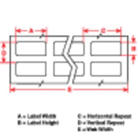 3/4" x 1/4" White Label, Polyester, THT-1-423-10