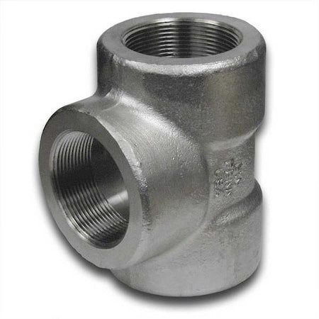 1/2 in FNPT 316/316L Stainless Steel Tee, Class 3000, 3,000 psi Max Pressure