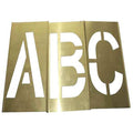 Stencil Set,Letters, Punctuation,Brass, 20Y508