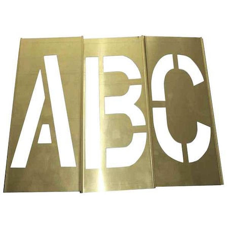Stencil Set,Letters, Punctuation,Brass, 20Y508