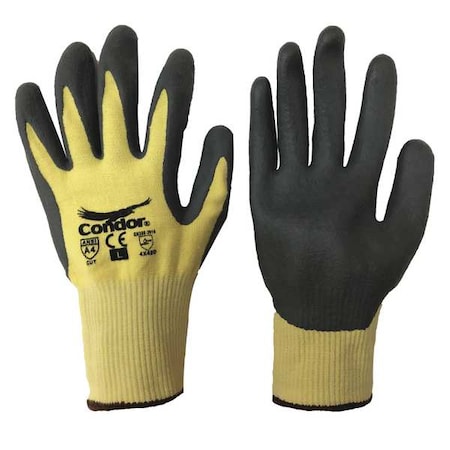 Cut-Resistant Coated Gloves, Cut Level A4 ,Dipped ,Nitrile ,Foam ,S 1 PR