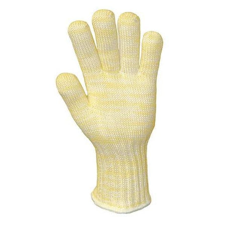 Heat Resistant Gloves, Kevlar(R)/Nomex(R)/Cotton, 500 Degrees F Max Temp., Yellow/White, M, 12 PK
