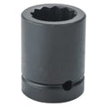 1" Dr, 1-1/4" Size, SAE, Impact Socket, 12 Pts