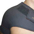 Shoulder Support, Fabric, Fits Left or Right Side, Hook-and-Loop Closure, Black, Size XL