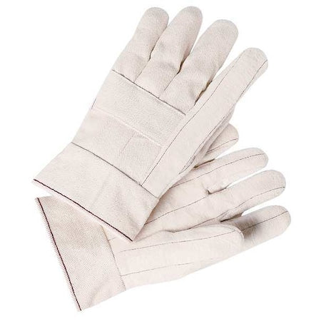 Hot Mill 9124K Heat Resistant Gloves, Cotton, 605  Degrees F Max Temp., Slip-On Cuff White, L ( 9 )