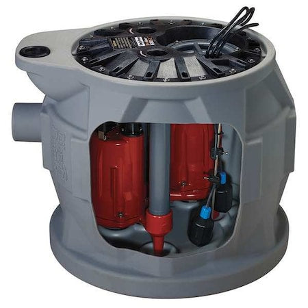 GrinderPumpSystem,10ft,1hp,115VAC