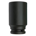 WESTWARD 3/4 in Drive Impact Socket Deep Socket, Black Oxide, Steel,1 1/4 in