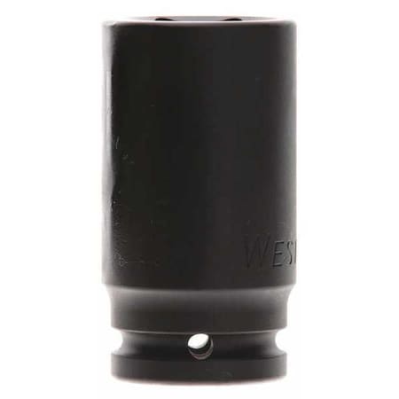3/4 in Drive Impact Socket 32 mm Size 6 pt Deep Depth, Black Oxide