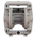 Air Operated Double Diaphragm Pump, Stainless steel, Air Operated, PTFE, 12 gpm GPM 220 Degrees F