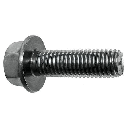 Grade 8, 5/16"-18 Flange Bolt, Plain Steel, 3/4 in L, 50 PK