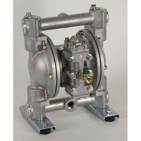 Double Diaphragm Pump, Aluminum, Air Operated, Buna N, 32 GPM