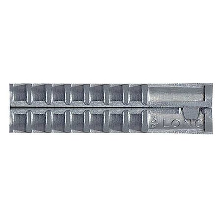 SUP-R-STUD TZ Long Lag Shield, 3/4" Dia, 2" L, Alloy Steel Plain, 25 PK