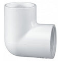 PVC Elbow, 90 Degrees, Socket x FNPT, 1/2 in Pipe Size