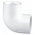 PVC Reducing Elbow, 90 Degrees, Socket x Socket, 2 in x 1 1/2 in Pipe Size