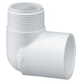 PVC Street Elbow, 90 Degrees, MNPT x Socket, 3/4 in Pipe Size