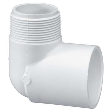 PVC Street Elbow, 90 Degrees, MNPT x Socket, 3/4 in Pipe Size