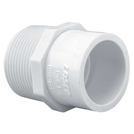 PVC Reducer, MNPT x Socket, 1 1/2 in x 1 1/4 in Pipe Size