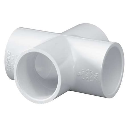 PVC Cross, Socket x Socket x Socket x Socket, 4 in Pipe Size