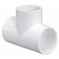 PVC Tee, Socket x Socket x Socket, 3/4 in Pipe Size