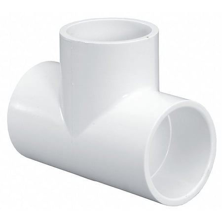 PVC Tee, Socket x Socket x Socket, 3/4 in Pipe Size