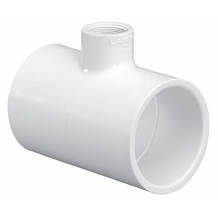 PVC Reducer Tee, Socket x Socket x FNPT, 1 1/2 in x 1 1/2 in x 1/2 in Pipe Size