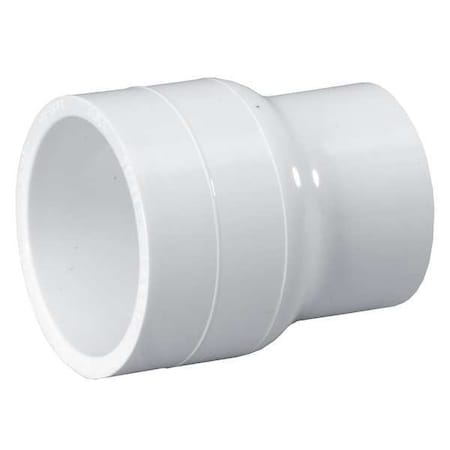 PVC Coupling, Socket x Socket, 1 in x 3/4 in Pipe Size
