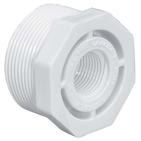 PVC Reducing Bushing, MNPT x FNPT, 1 1/4 in x 1 in Pipe Size