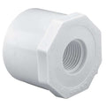 PVC Reducing Bushing, Spigot x FNPT, 1/2 in x 1/8 in Pipe Size