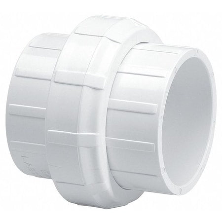 PVC Union, Socket x Socket, 1/2 in Pipe Size