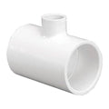 PVC Reducer Tee, Socket x Socket x Socket, 4 in x 4 in x 2 in Pipe Size