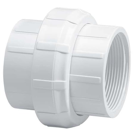 PVC Union, FNPT x FNPT, 3/4 in Pipe Size
