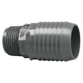 PVC Reducing Male Adapter, Insert x MNPT, 1 1/2 in x 1 1/4 in Pipe Size