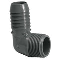PVC Male Elbow, 90 Degrees, Insert x MNPT, 1-1/2 in Pipe Size