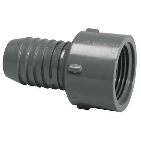 PVC Female Adapter, Insert x FNPT, 3/4 in Pipe Size