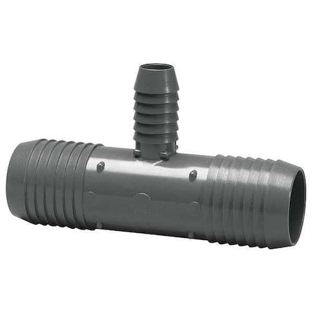 PVC Reducing Tee, Insert, 1 1/4 in x 1 1/4 in x 3/4 in Pipe Size