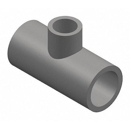 PVC Reducing Tee, Socket x Socket x Socket, 2 in x 2 in x 1/2 in Pipe Size