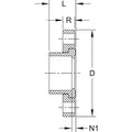 CPVC Flange, Schedule 80, 8" Pipe Size, Socket