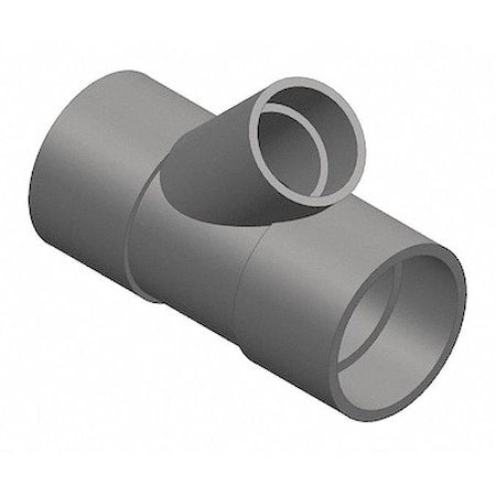 PVC Reducing Wye, Socket x Socket x Socket, 4 in x 4 in x 2 in Pipe Size