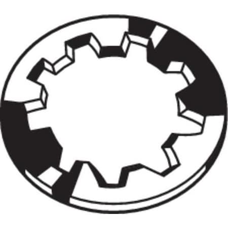Internal Tooth Lock Washer, For Screw Size #6 Stainless Steel, Plain Finish, 50 PK