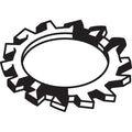 External Tooth Lock Washer, For Screw Size M4 Stainless Steel, Plain Finish, 50 PK